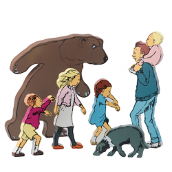 Set de cartes d’histoires et d’activités de personnages La chasse à l'ours