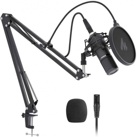 Microphone professionnel xlr wired voix micro portable enregistrement  studio condenseur microphone pour les jeux pc karaoké micro portable