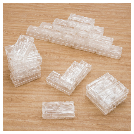 Briques en plastique transparent effet glacier 25pcs