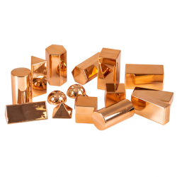 Mini-blocs de construction métalliques rose gold 3D 16pcs
