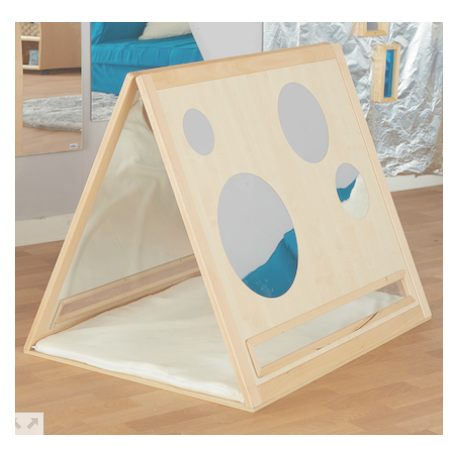 Miroir triangle en bois pour tout-petits