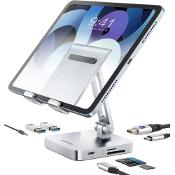 Support pour iPad Pro USB C, Adaptateur de Station d'accueil Pliable iPad Pro avec HDMI 4K