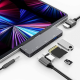 Hub USB C pour iPad Pro M2 M1 2022-2018, 7en1 Type C Adaptateur