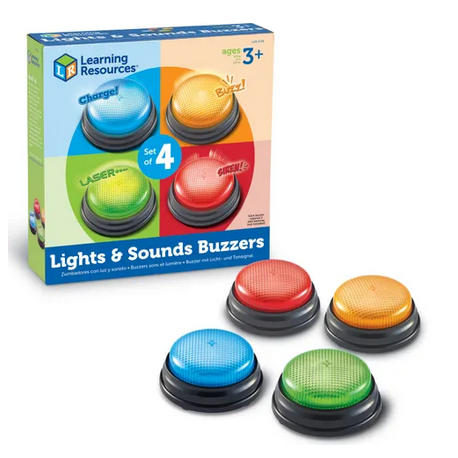 Buzzers sons et lumière (jeu de 4)