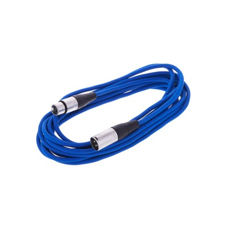 Câble micro XLR Femelle vers XLR mâle (bleu) 6m NUMETIS