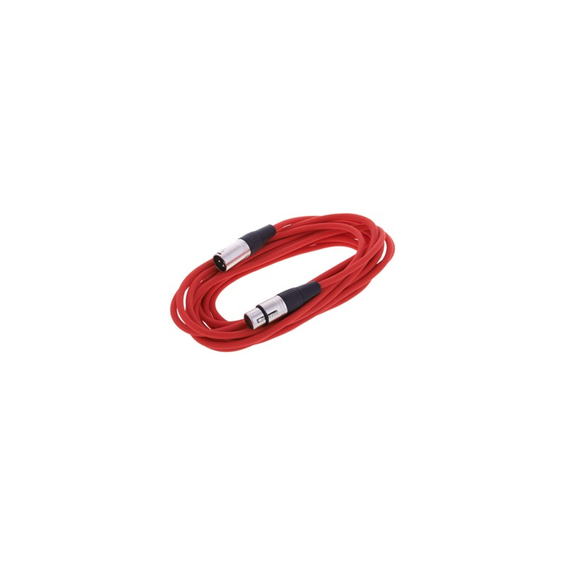 Câble micro XLR Femelle vers XLR mâle (rouge) 6m NUMETIS