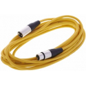 Câble micro XLR Femelle vers XLR mâle (jaune) 6m