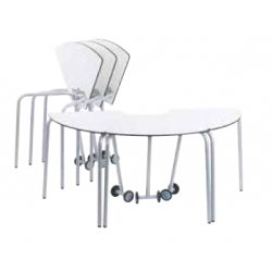 Table pour étudiant 60° extra-large mobile et pliable en bois compact 72 cm Zioxi
