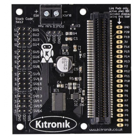 Carte de pilotage pour servo Kitronik 16 pour le micro: bit BBC