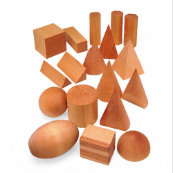 12 formes géométriques en bois massif