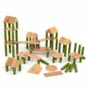 Blocs de construction en bambou 80 pièces