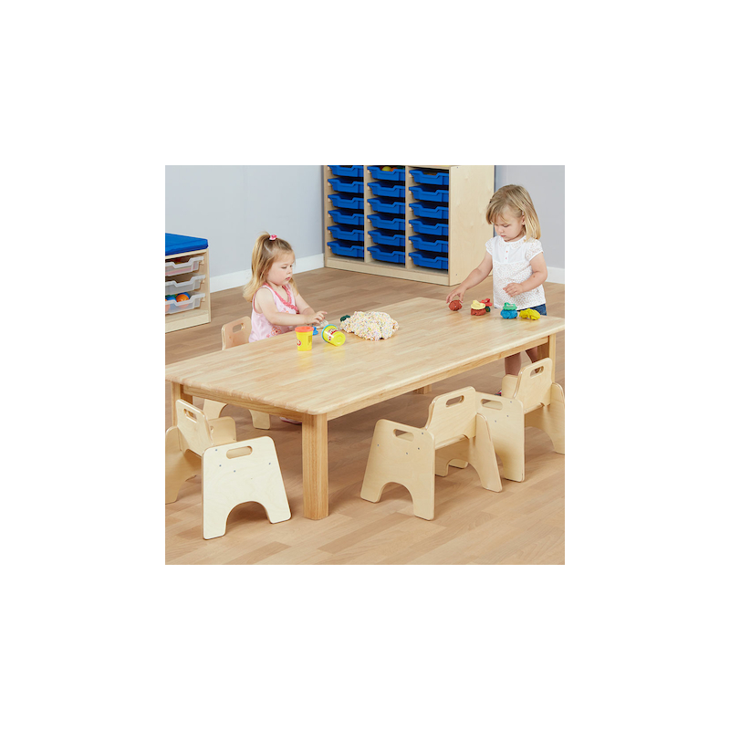 Table rangement enfant bois naturel
