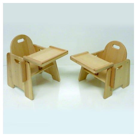 Chaise d’alimentation en bois pour bébés