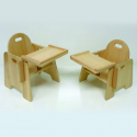 Chaise d’alimentation en bois pour bébés 40 cm une pièce
