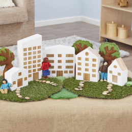 Maisons en bois pour ville miniature