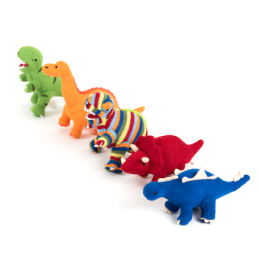 Dinosaures tricotés
